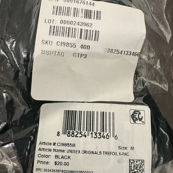 New Unopened Adidas 6 Pair Quarter Socks - Picture 4 of 8